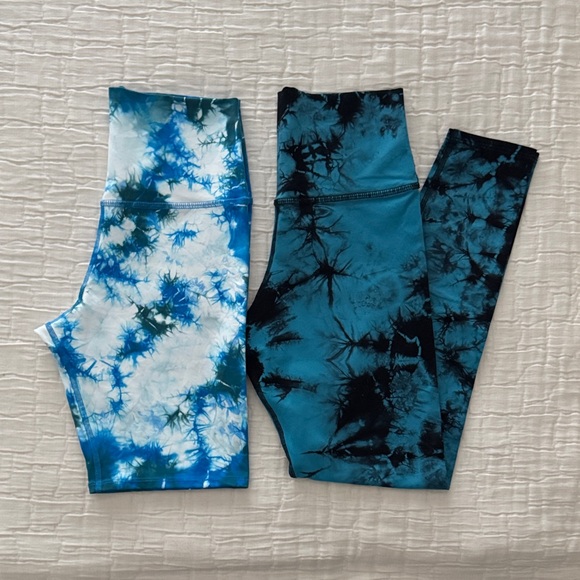 Electric & Rose Women’s 2pc bundle Tie-Dye Leggings and Bike Shorts - Picture 1 of 4